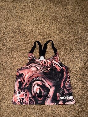 Nike Pro Dri-Fit Pink & Black Patterned tank